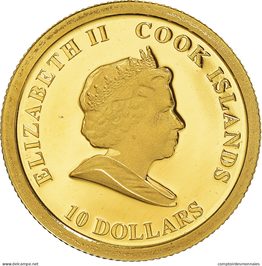 Monnaie, Îles Cook, Elizabeth II, 10 Dollars, 2008, FDC, Or, KM:1206 - Cook