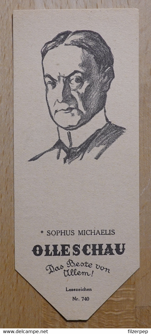 Sophus Michaelis Lyriker Odense Kopenhagen - 740 - Olleschau Lesezeichen Bookmark Signet Marque Page Portrait - Marque-Pages