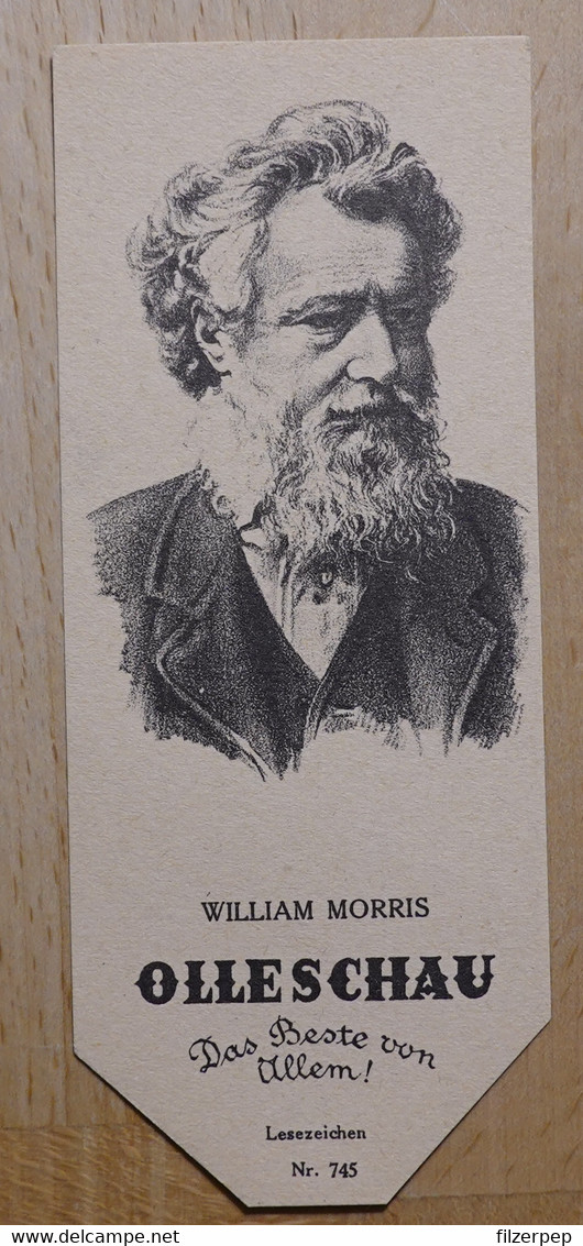 William Morris Künstler Walthamstow Essex London - 745 - Olleschau Lesezeichen Bookmark Signet Marque Page Portrait - Marque-Pages