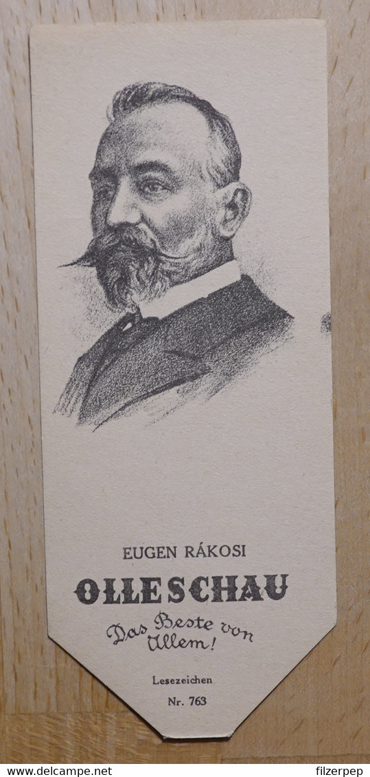 Eugen Rakosi Dramatiker Acsad Budapest - 763 - Olleschau Lesezeichen Bookmark Signet Marque Page Portrait - Marque-Pages