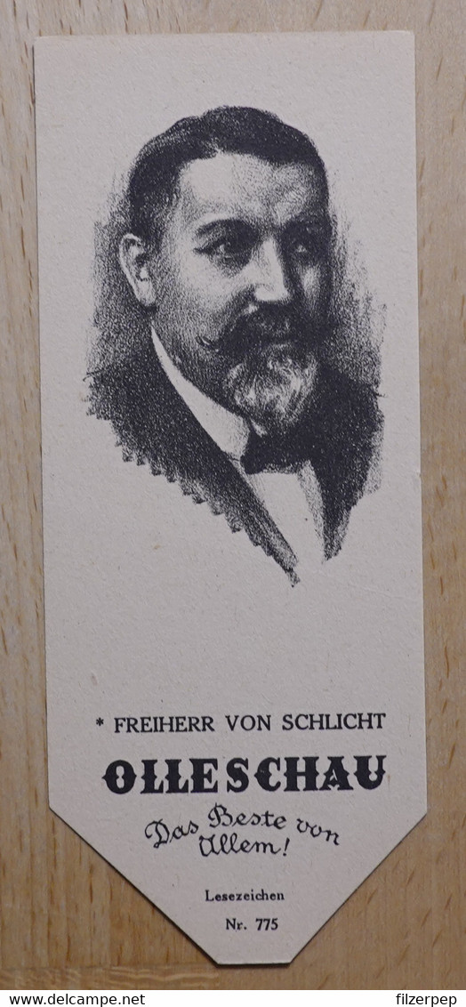 Freiherr Von Schlicht Wolf Graf Baudissin Erzähler Schleswig Weimar - 775 - Olleschau Lesezeichen Bookmark Signet Marque - Marque-Pages