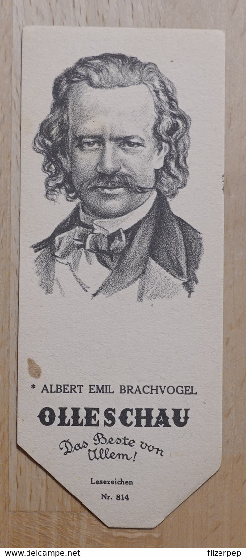 Albert Emil Brachvogel Dramatiker Breslau Berlin - 814 - Olleschau Lesezeichen Bookmark Signet Marque Page Portrait - Marque-Pages