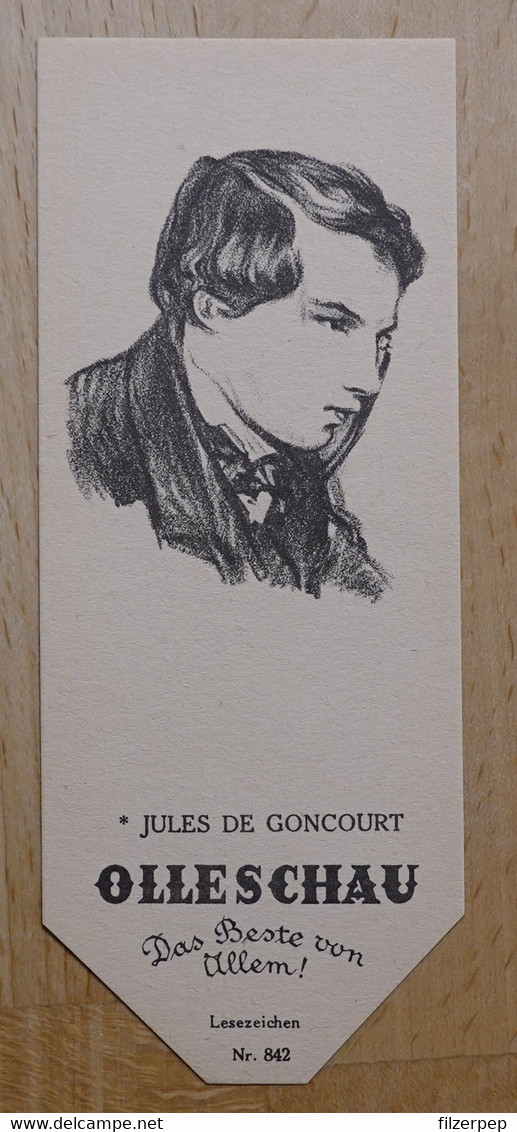 Jules De Concourt Erzähler Paris Auteuil - 842 - Olleschau Lesezeichen Bookmark Signet Marque Page Portrait - Marque-Pages