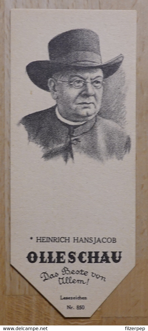 Heinrich Hansjakob Erzähler Haslach - 850 - Olleschau Lesezeichen Bookmark Signet Marque Page Portrait - Marque-Pages