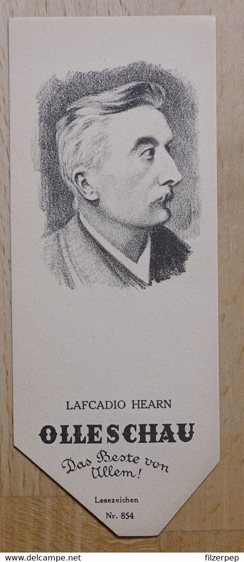 Lafcadio Hearn Schriftsteller Leukas Tokio - 854 - Olleschau Lesezeichen Bookmark Signet Marque Page Portrait - Marque-Pages