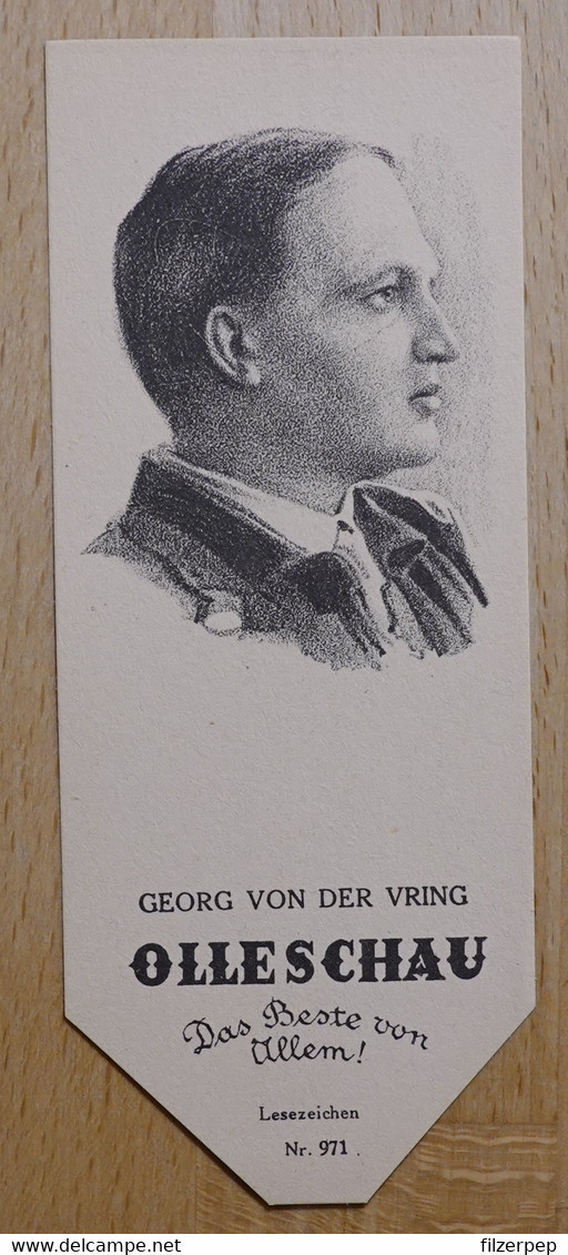 Georg Von Der Vring Erzähler Brake Oldenburg - 971 - Olleschau Lesezeichen Bookmark Signet Marque Page Portrait - Marque-Pages