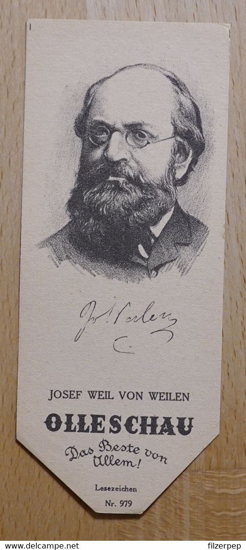 Josef Ritter Weil Von Weilen Schriftsteller Tetin Böhmen Wien - 979 - Olleschau Lesezeichen Bookmark Signet Marque Page - Marque-Pages