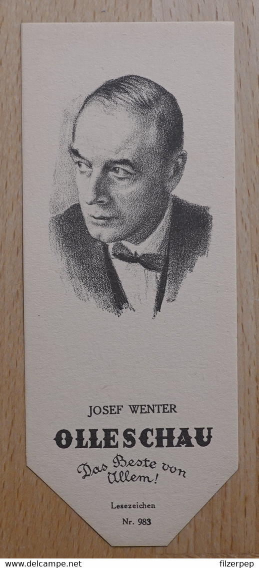 Josef Wenter Dramatiker Meran - 983 - Olleschau Lesezeichen Bookmark Signet Marque Page Portrait - Marque-Pages