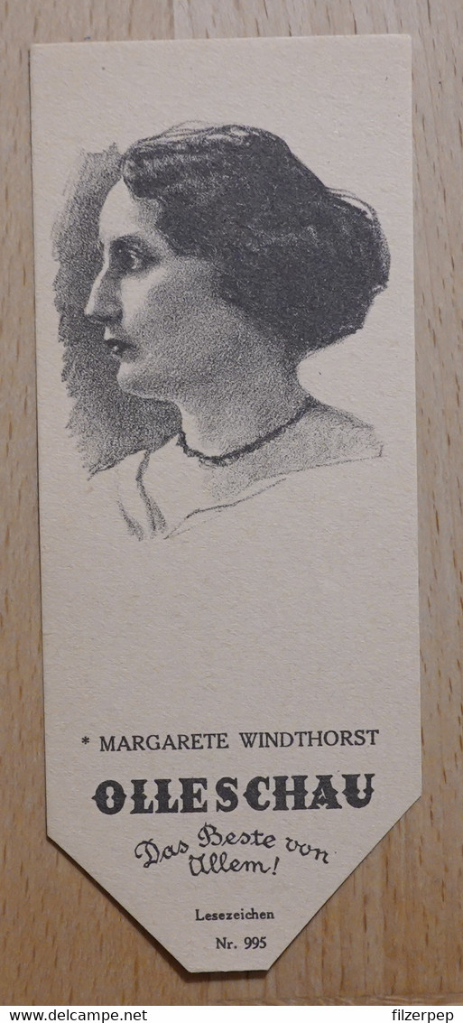 Margarete Windthorst Erzählerin Gut Haus Hessel Bei Halle In Westfalen - 995 - Olleschau Lesezeichen Bookmark Signet Mar - Marque-Pages