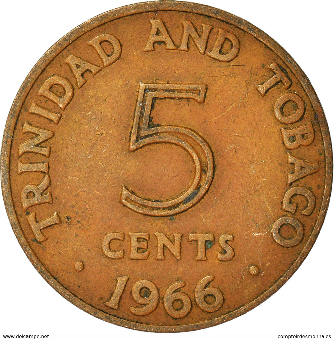 Monnaie, Trinité-et-Tobago, 5 Cents, 1966 - Trinidad En Tobago