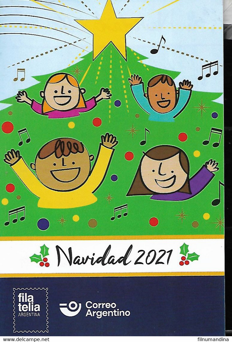 #10087 ARGENTINE,ARGENTINA 2021 CHRISTMAS RELIGION MUSIC POST BROCHURE - Ongebruikt