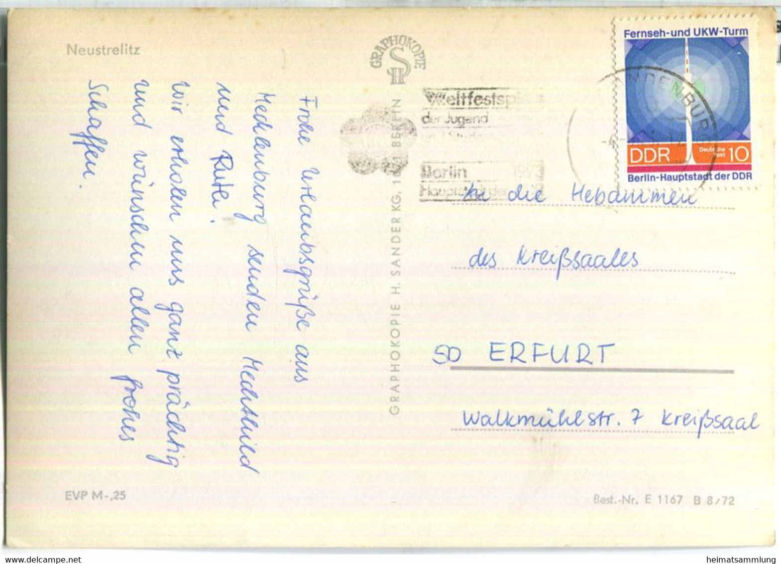 Neustrelitz - Verlag H. Sander KG Berlin - Neustrelitz