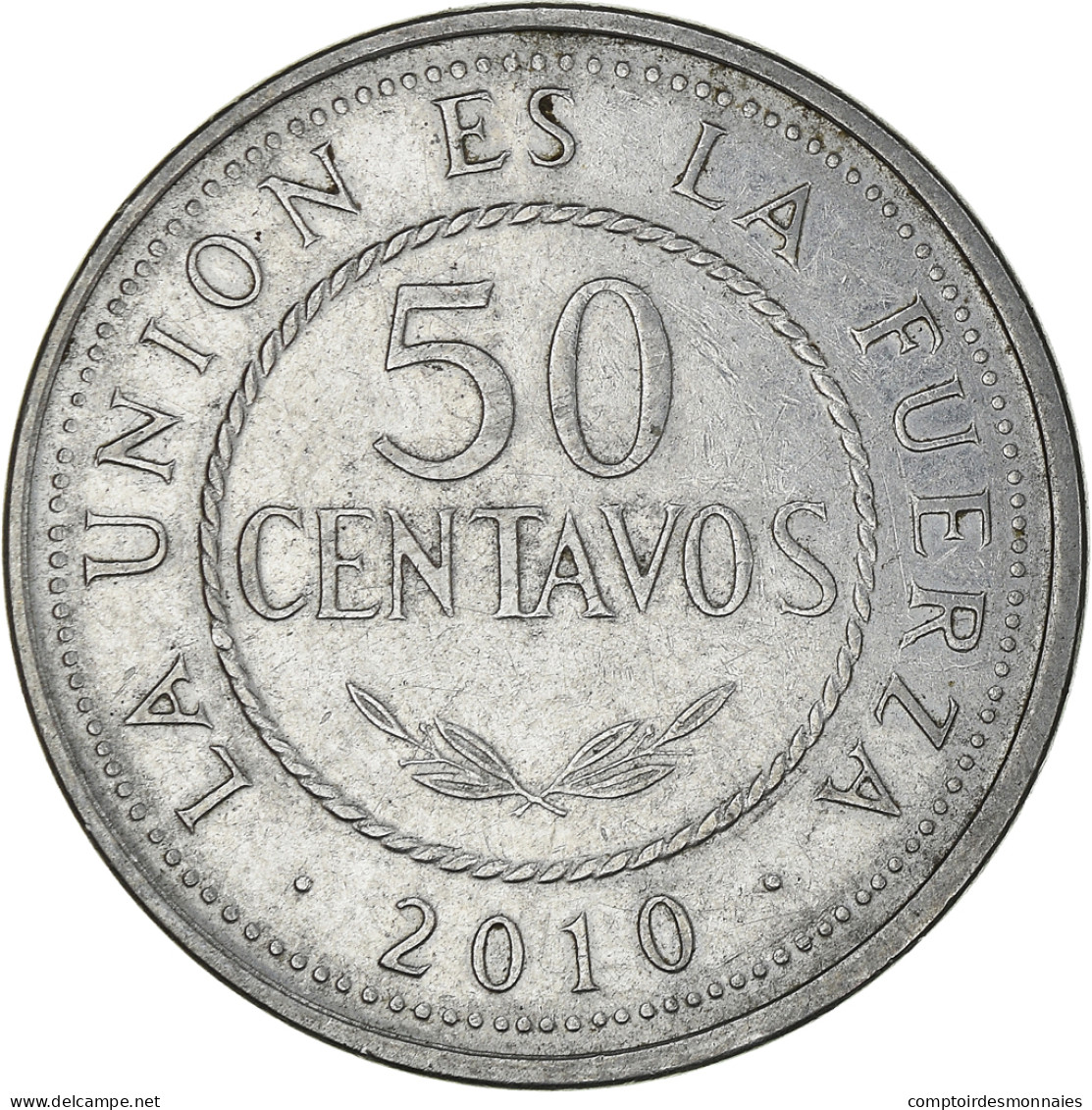 Monnaie, Bolivie, 50 Centavos, 2010 - Bolivie