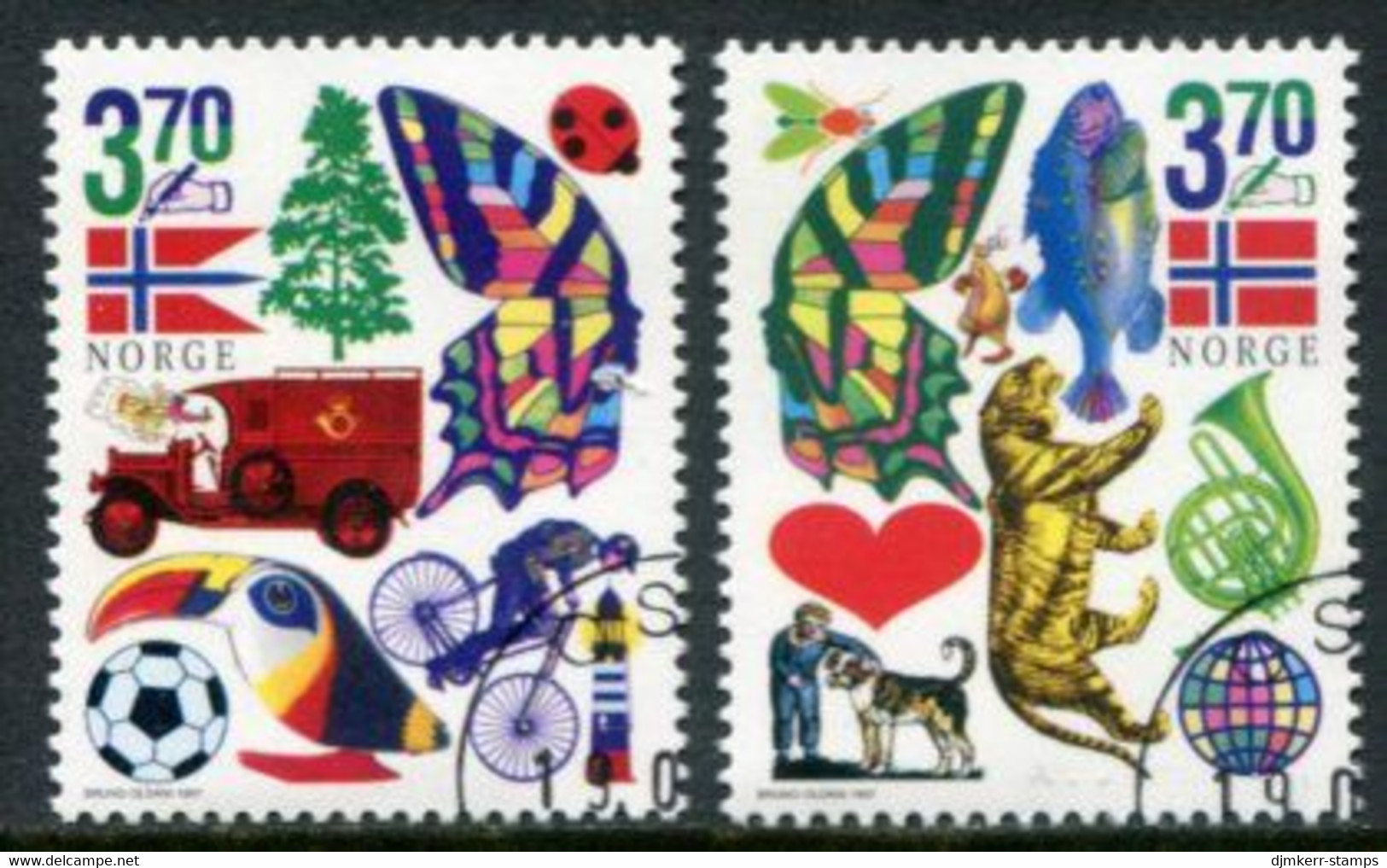 NORWAY 1997 Children's Stamp Club Used.   Michel 1263-64 - Used Stamps