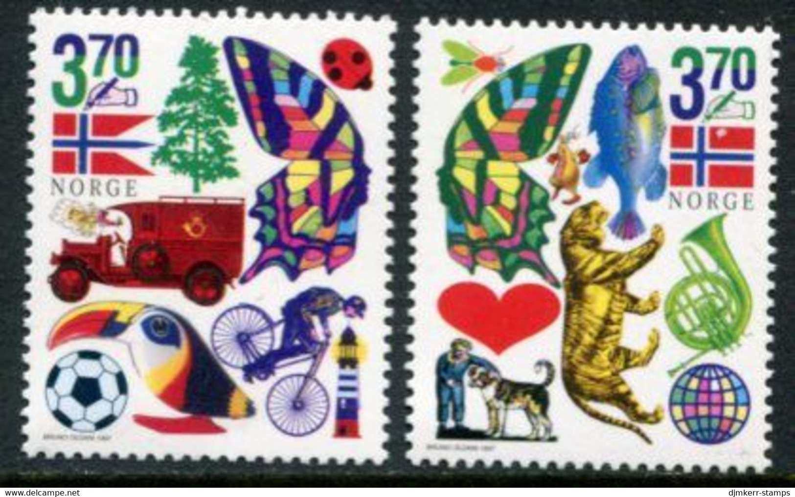 NORWAY 1997 Children's Stamp Club MNH / **.   Michel 1263-64 - Unused Stamps