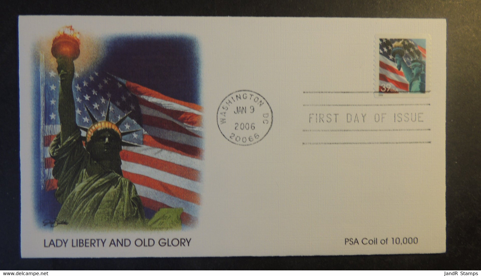 USA 2006 FDC Liberty Old Glory Coil Flags Washington Postmark Good Used - 2001-2010