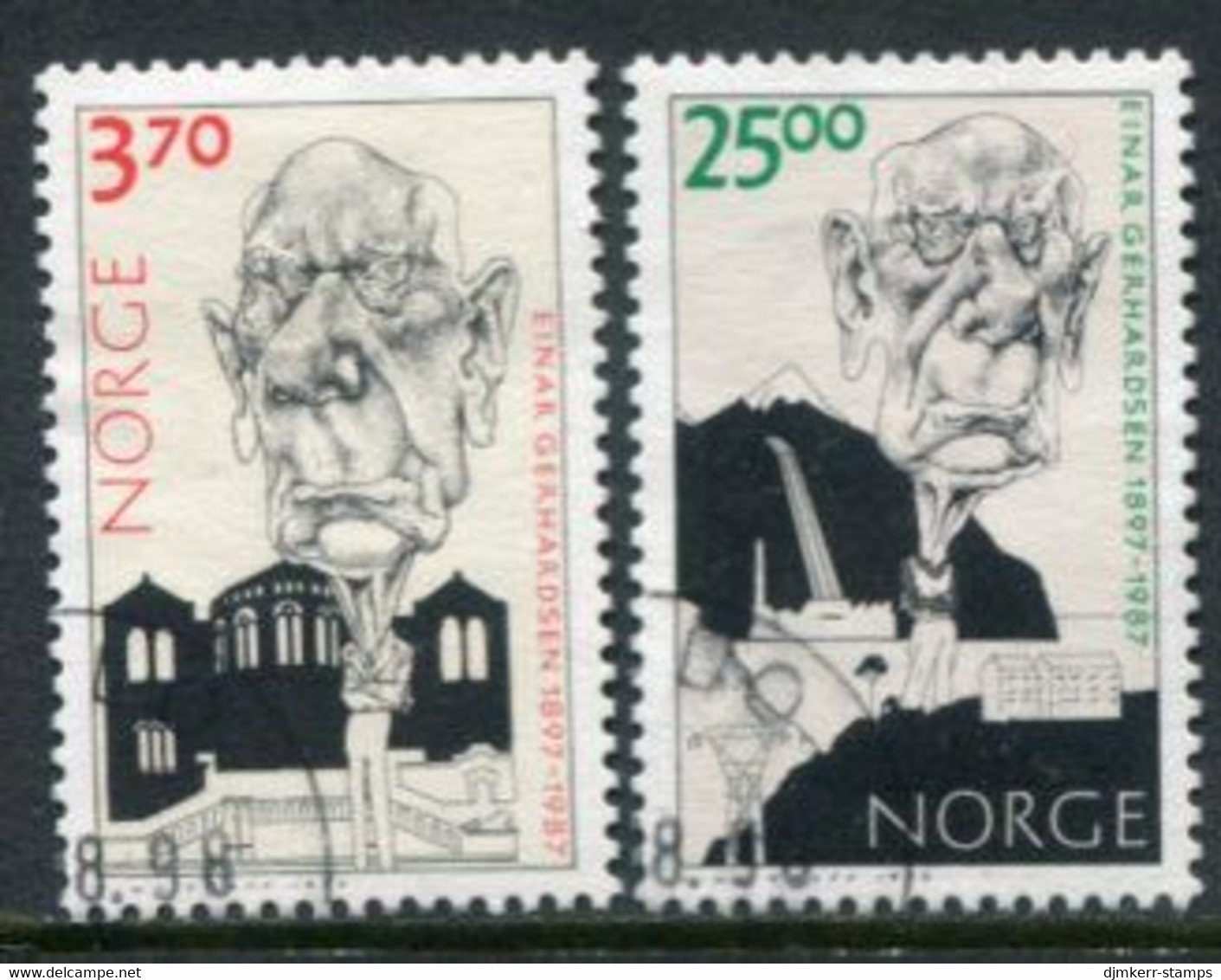 NORWAY 1997 Gerhardsen Birth Centenary Used.   Michel 1259-60 - Usados