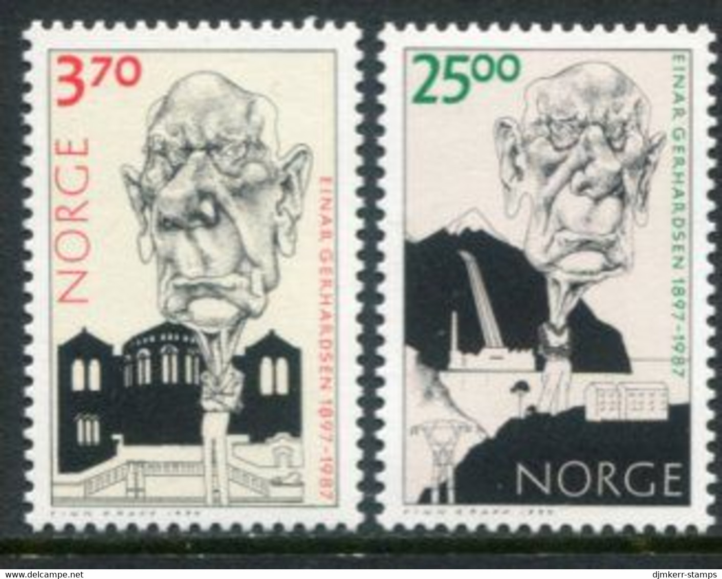 NORWAY 1997 Gerhardsen Birth Centenary MNH / **.   Michel 1259-60 - Neufs