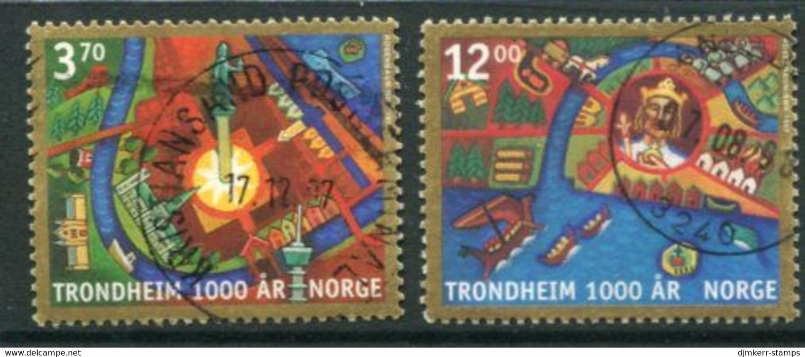 NORWAY 1997 Millenary Of Trondheim Used.   Michel 1257-58 - Gebruikt