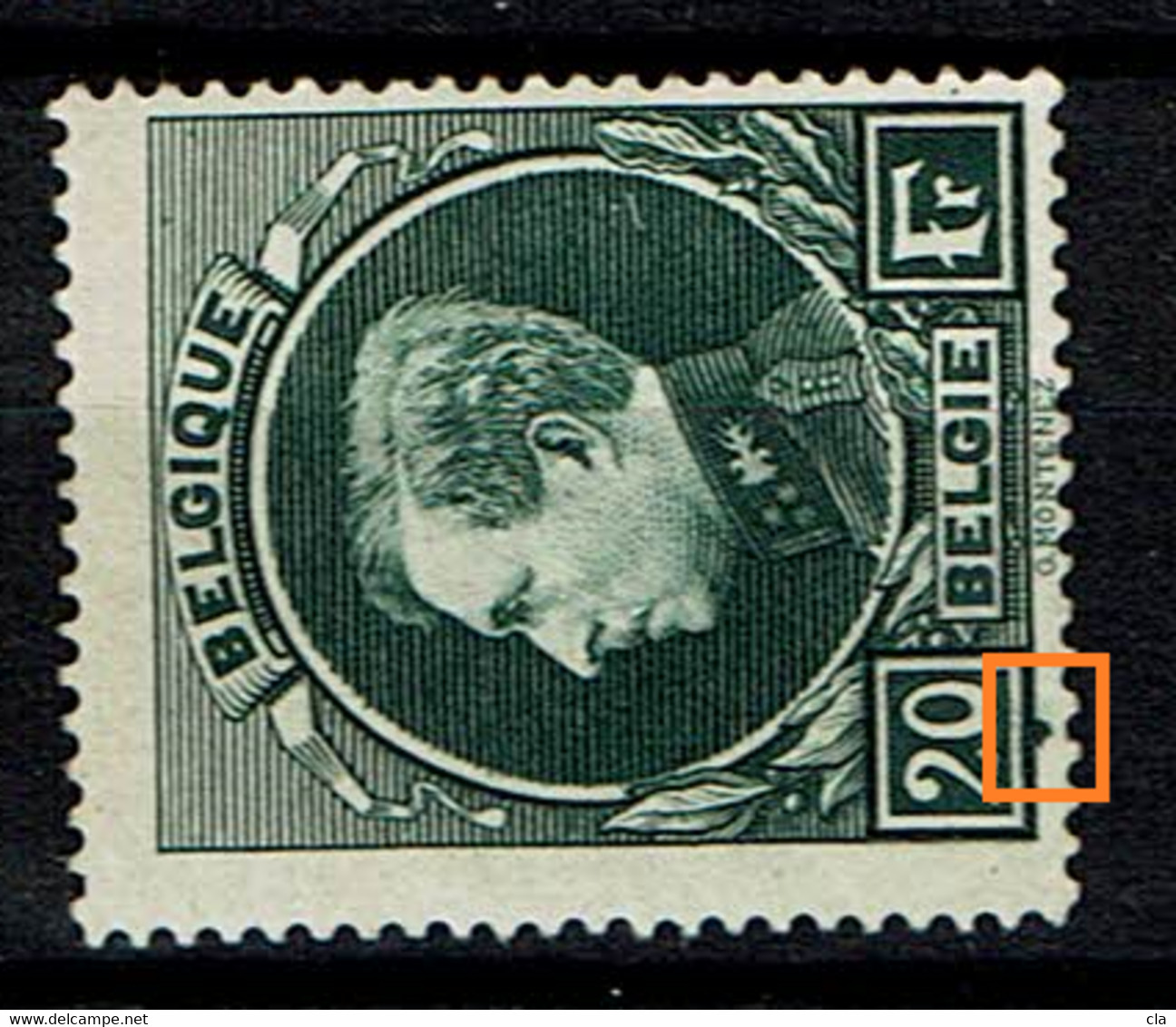 290A *  Tache Verte Sous 20  + 200 - 1929-1941 Groot Montenez