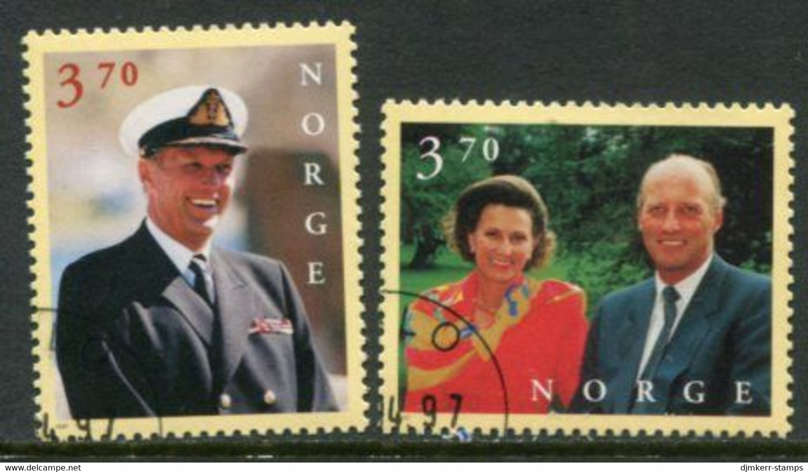 NORWAY 1997 King Harald V 60th Birthday Used.   Michel 1244-45 - Oblitérés