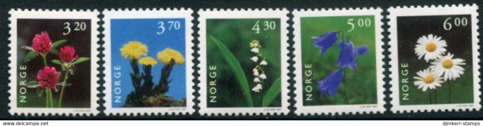 NORWAY 1997 Definitive: Flowers MNH / **.   Michel 1230-34 - Unused Stamps