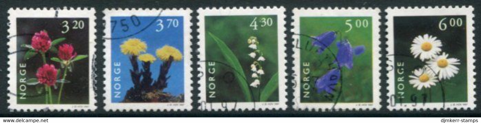 NORWAY 1997 Definitive: Flowers Used.   Michel 1230-34 - Gebraucht