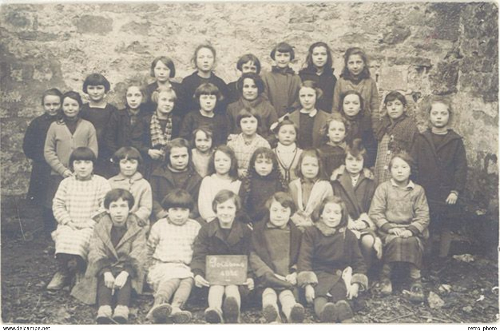 ENSEIGNEMENT – Carte-photo écoliers, Poissons 1931 (52)  (EN) - Ecoles