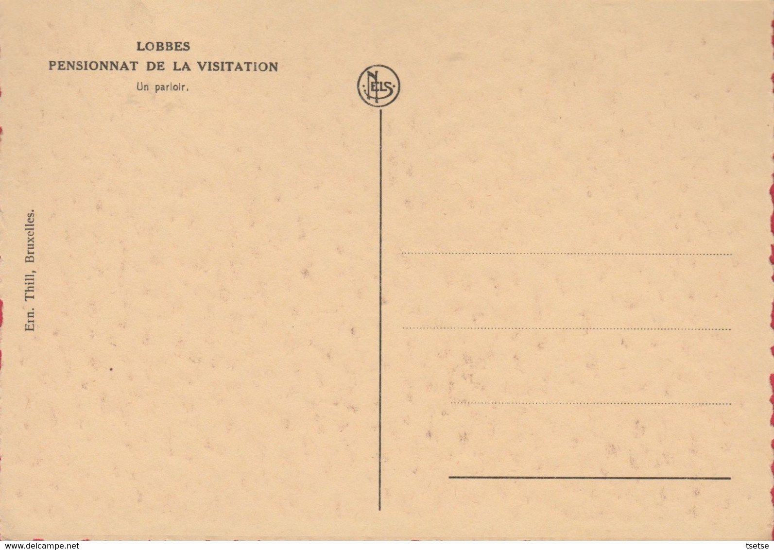 Lobbes - Pensionnat De La Visitation - Un Parloir ( Voir Verso ) - Lobbes