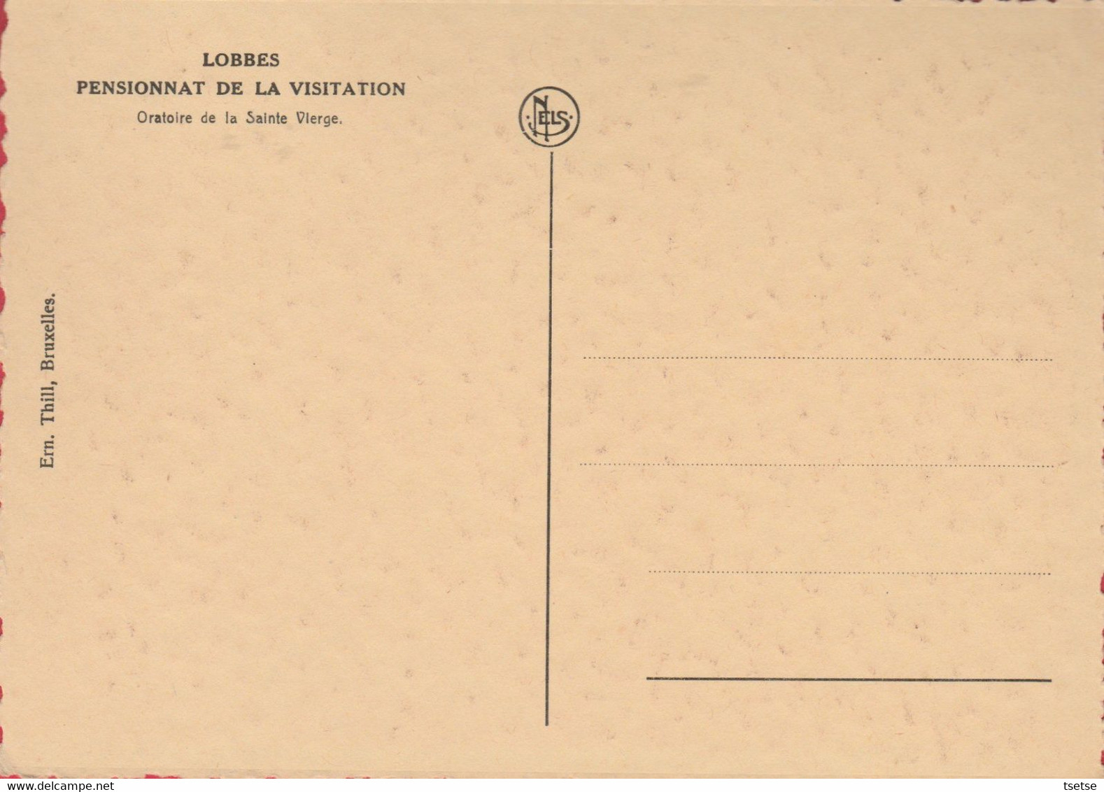 Lobbes - Pensionnat De La Visitation - Oratoire De La Sainte Vierge ( Voir Verso ) - Lobbes