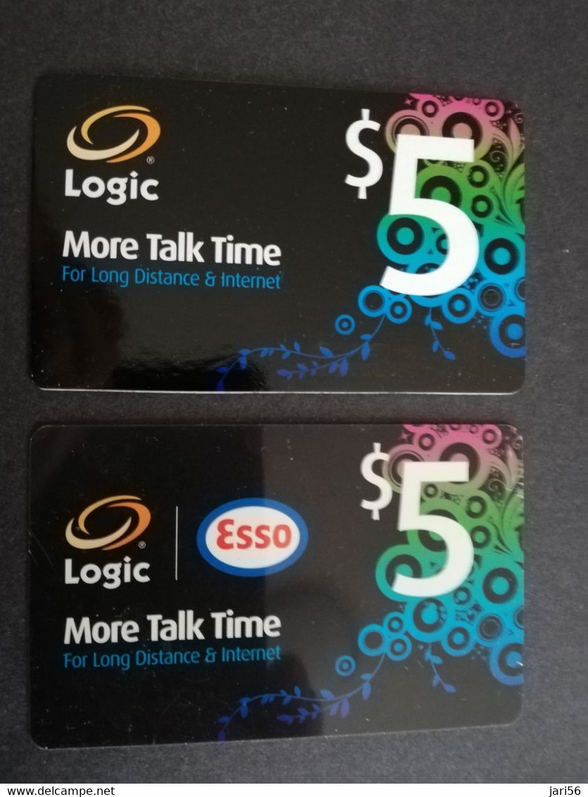 BERMUDA  $5,- 2X LOGIS  1X WITH ESSO 1X WITHOUT   2 DIFFERENT         PREPAID CARD  Fine USED  **8766** - Bermudas