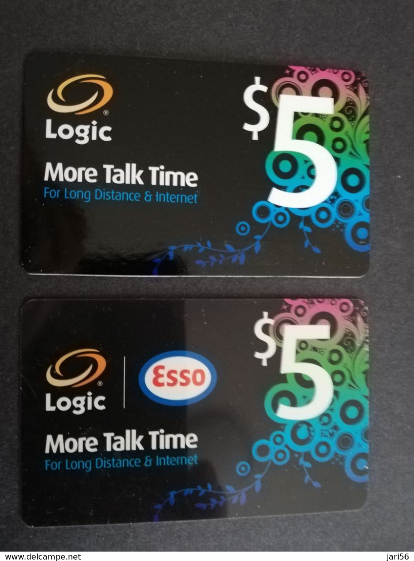 BERMUDA  $5,- 2X LOGIS  1X WITH ESSO 1X WITHOUT   2 DIFFERENT         PREPAID CARD  Fine USED  **8766** - Bermudes