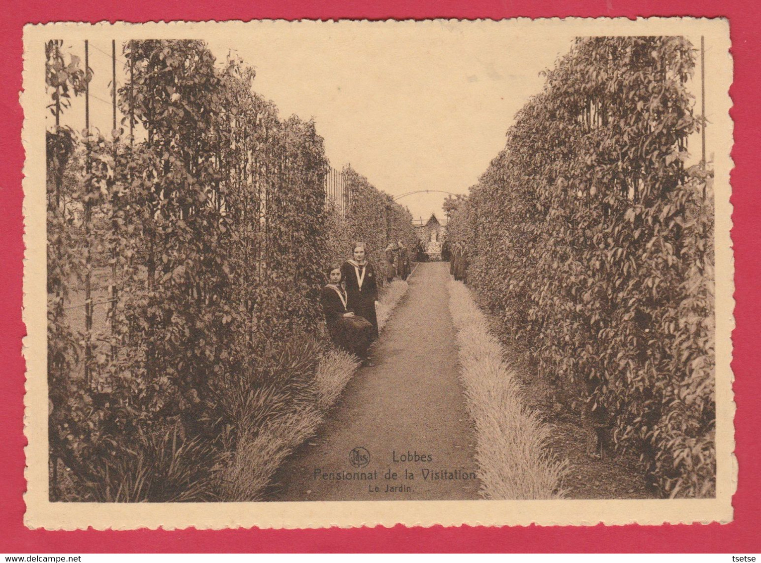 Lobbes - Pensionnat De La Visitation - Des éléves Dans Le Jardin ( Voir Verso ) - Lobbes