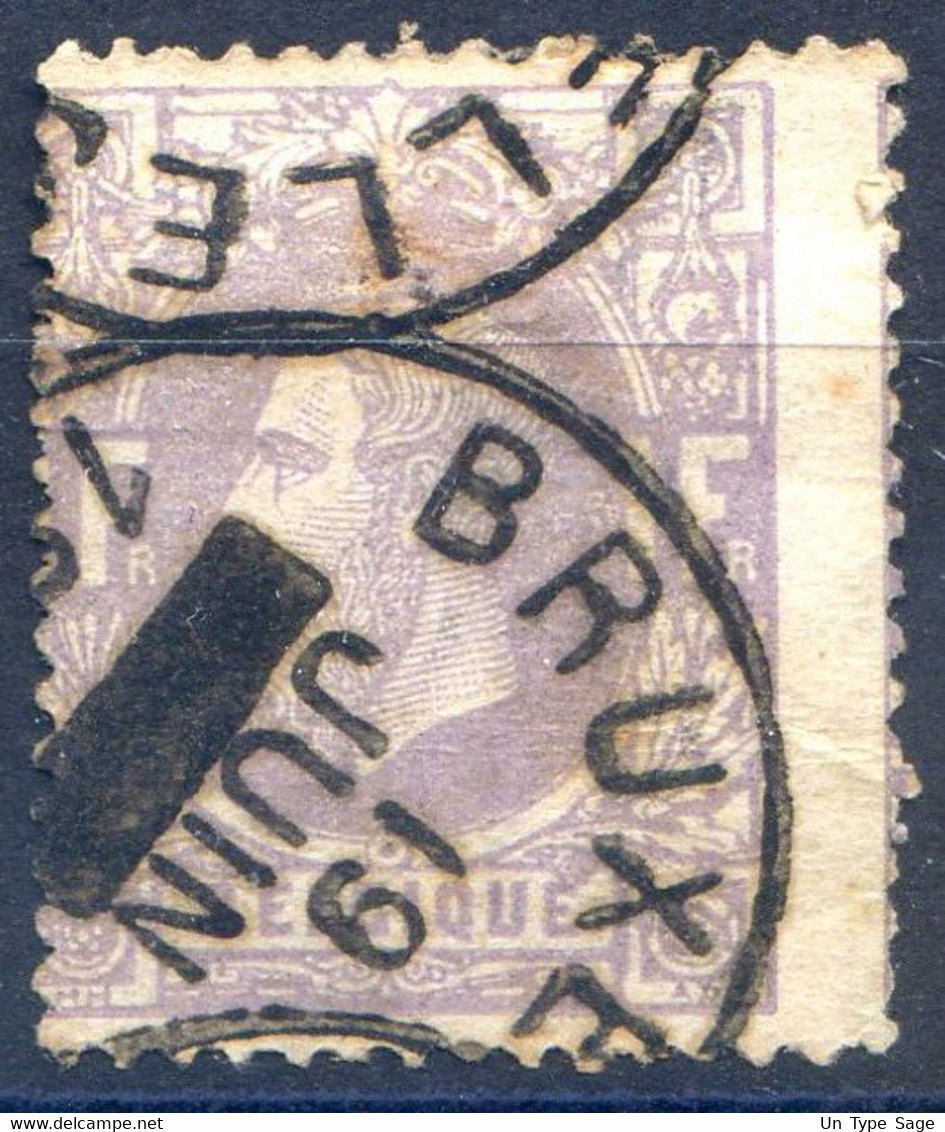 Belgique COB N°36 Cachet BRUXELLES (bloc Horaire Bloqué) - (F2084) - 1869-1883 Léopold II