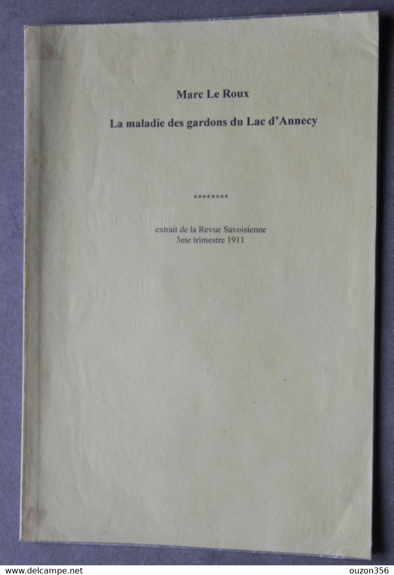 Le Roux Marc, La Maladie Des Gardons Du Lac D'Annecy (Haute-Savoie), Extrait Revue Savoisienne 1911 - Alpes - Pays-de-Savoie