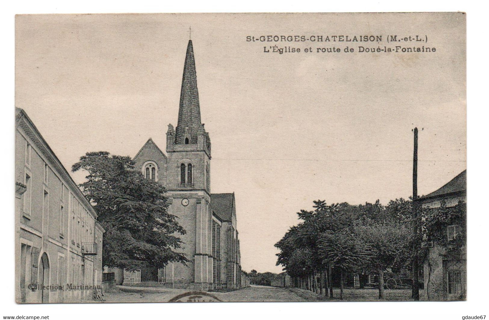 SAINT GEORGES CHATELAISON (49) - L'EGLISE ET ROUTE DE DOUE LA FONTAINE - Pierrefitte Sur Seine