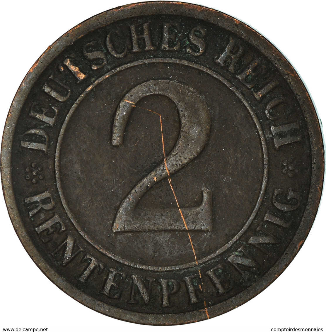 Monnaie, Allemagne, République De Weimar, 2 Rentenpfennig, 1924 - 2 Rentenpfennig & 2 Reichspfennig