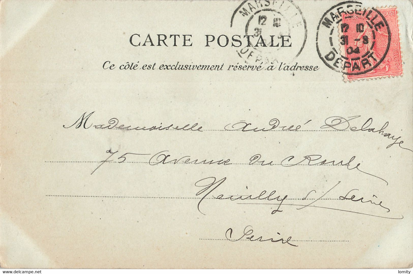 13 Marseille Les Embarcations Dans Le Vieux Port Cpa Cachet 1904 - Vieux Port, Saint Victor, Le Panier