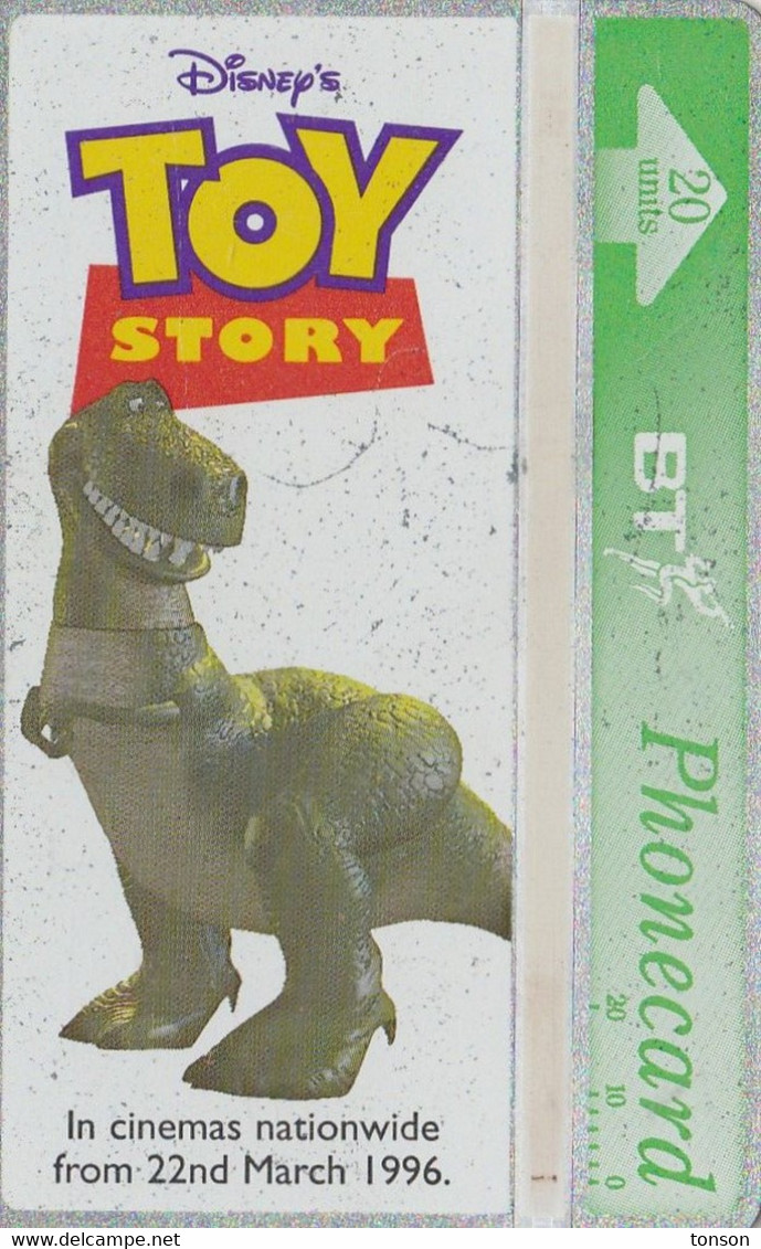UK, BTA-153, Disney's Toy Story (6) - Rex, Dinosaur.   CN : 622K - BT Emissioni Generali