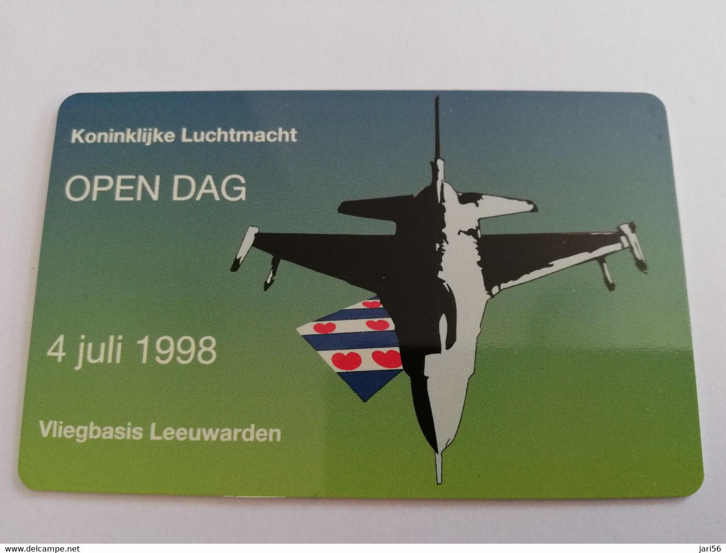 NETHERLANDS  ADVERTISING CHIPCARD  OPEN DAG / AIRPLANE LEEUWARDEN      MINT    ** 8771** - Privées