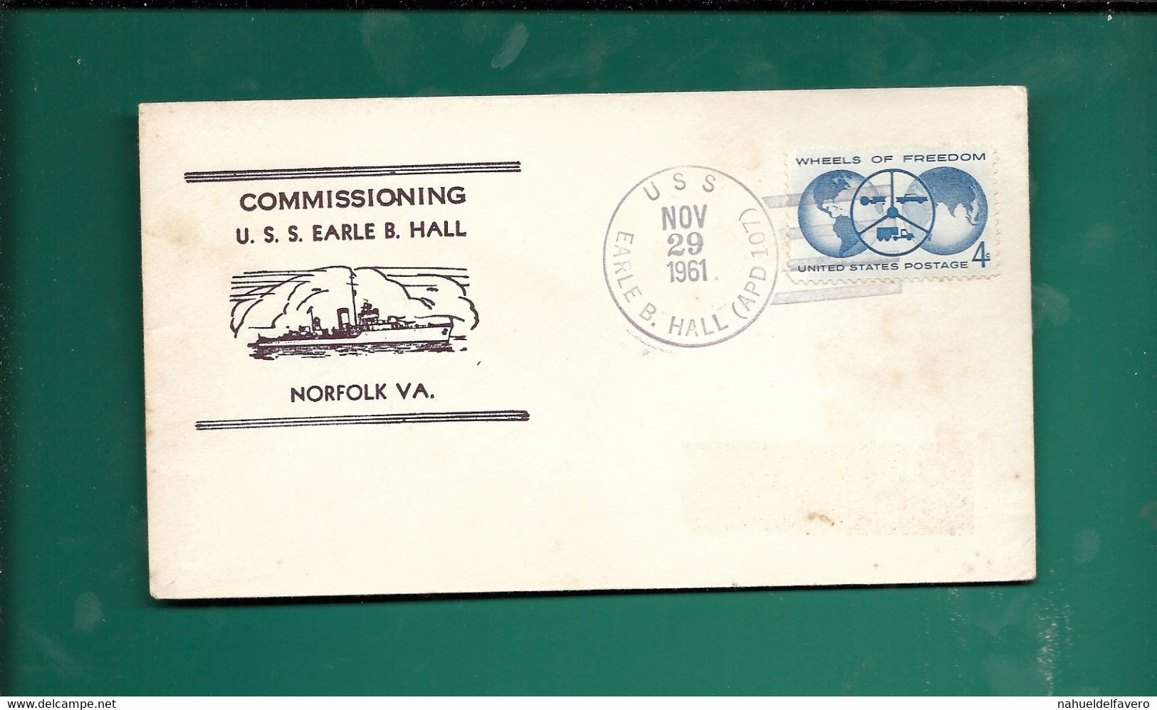 United States Commemorative Cover COMISSIONING USS  EARLE B HALL - North  America