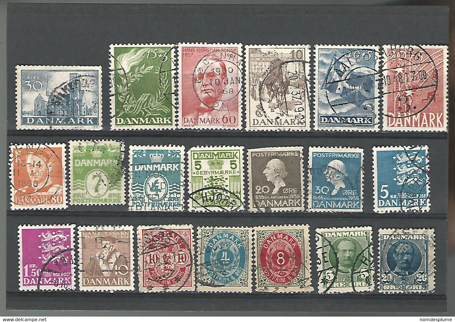 54758 ) Collection Denmark  Postmarks - Collections