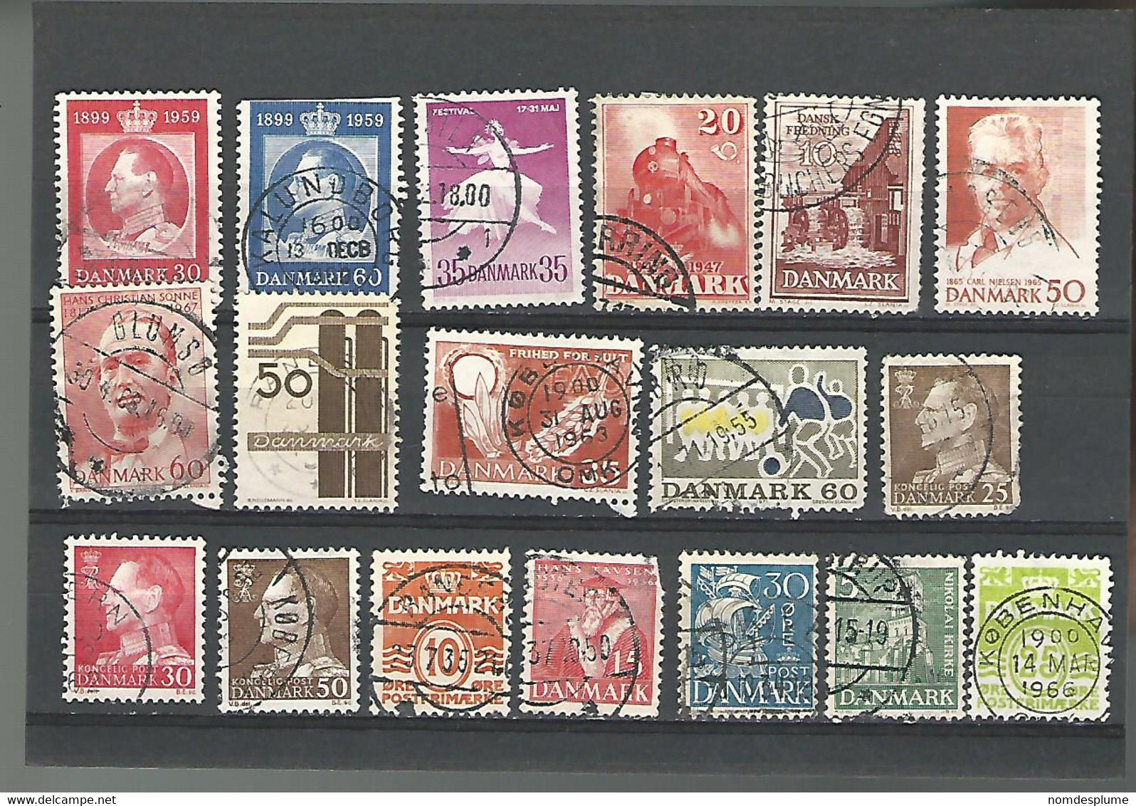 54759 ) Collection Denmark  Postmarks - Collections