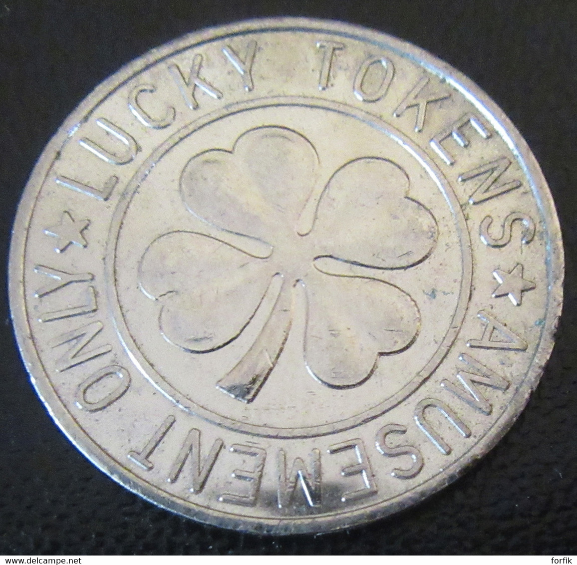 Jeton LUCKY TOKENS En Metal Argenté - Diam. 30,5mm, Poids : 9g - Professionnels/De Société