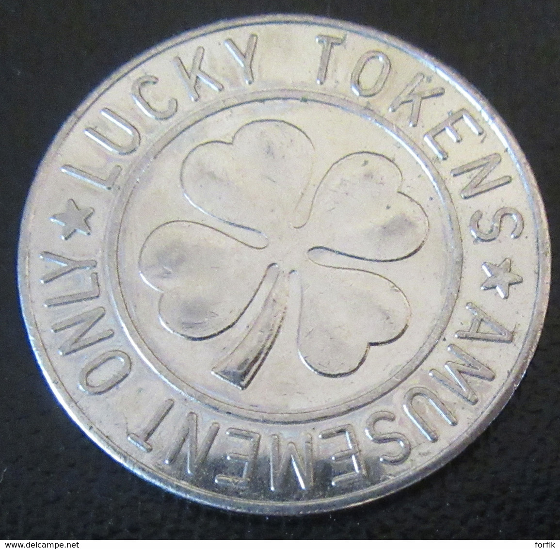 Jeton LUCKY TOKENS En Metal Argenté - Diam. 30,5mm, Poids : 9g - Professionnels/De Société