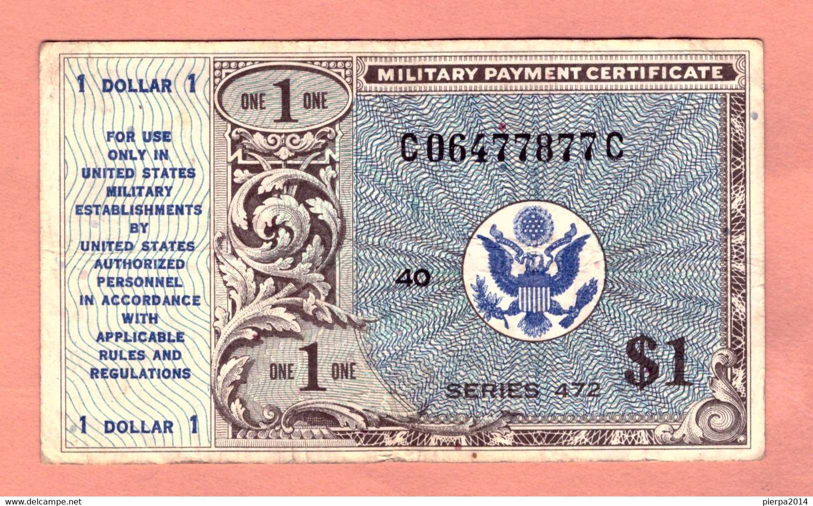 United States Of America (Republic) - Military Payment Notes, 1 Dollar -  Series 472 - 1948-1951 - Series 472