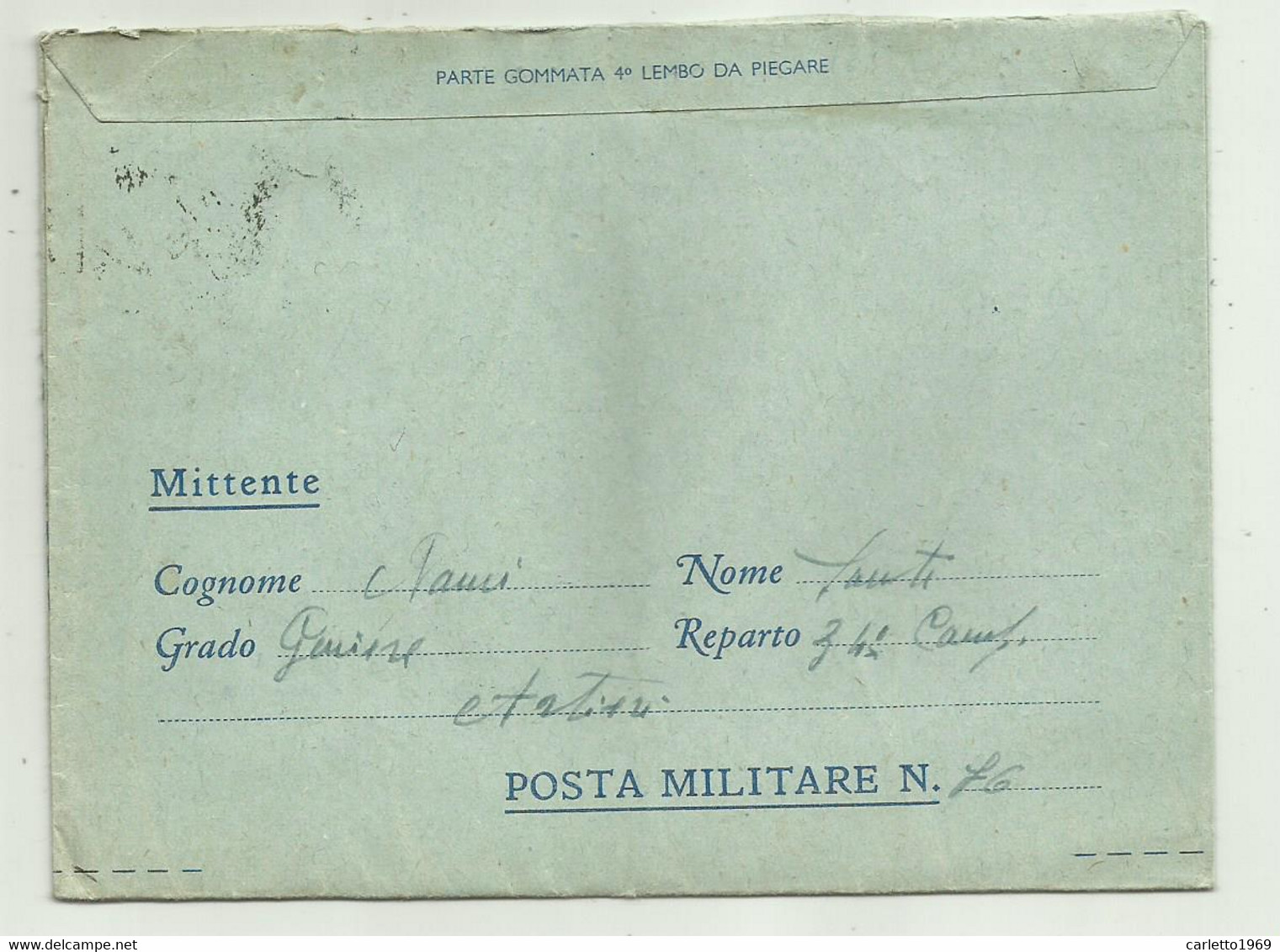 BIGLIETTO POSTALE FORZE ARMATE COMANDO DIVISIONE FANTERIA SASSARI  POSTA MILITARE 86 1941 - Zonder Portkosten