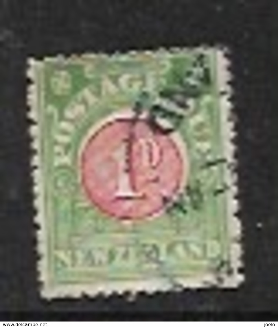 NEW ZEALAND 1902 1d RED & GREEN - Postage Due