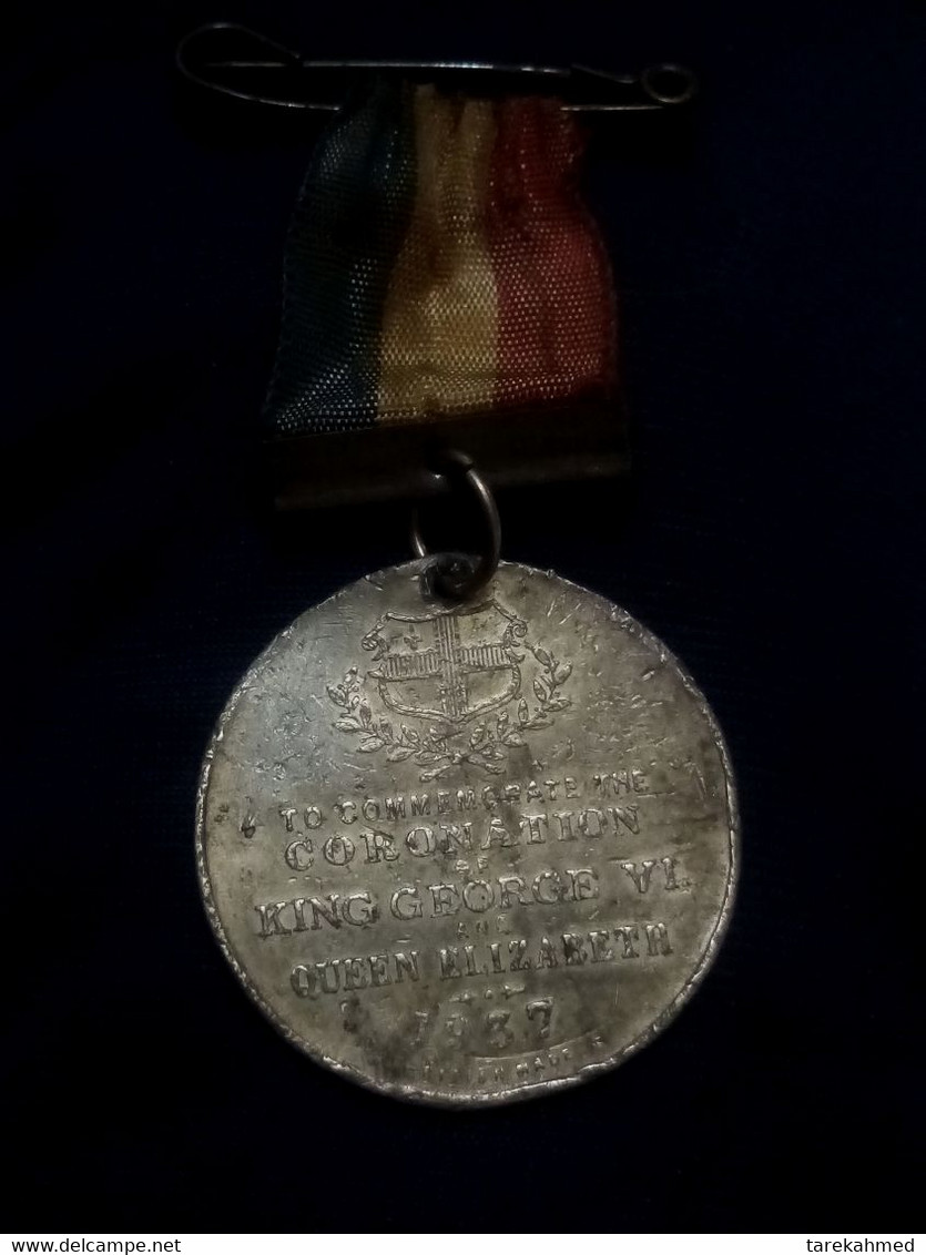 UK 1937 -ORIGINAL COMMEMORATIVE MEDAL OF KING GEORGE VI AND QUEEN ELIZABETH CORONATION  . Tokbag - Monarchia/ Nobiltà