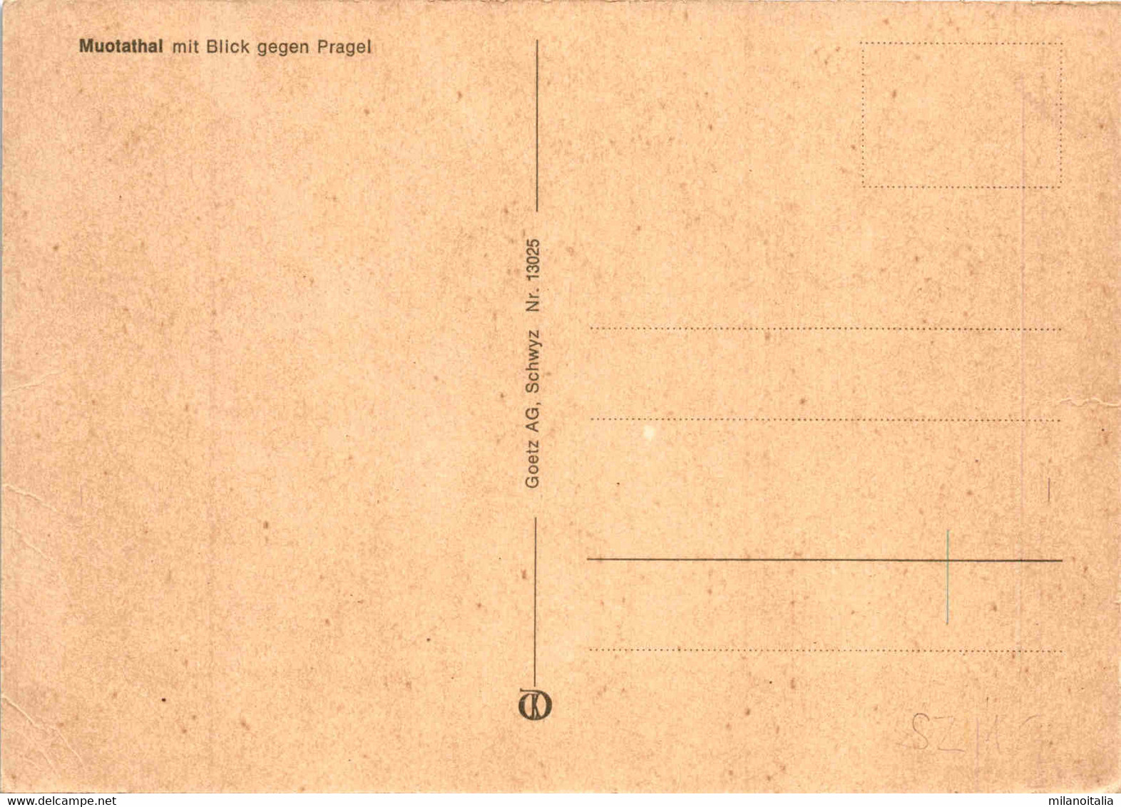 Muotathal Mit Blick Gegen Pragel (13025) - Muotathal